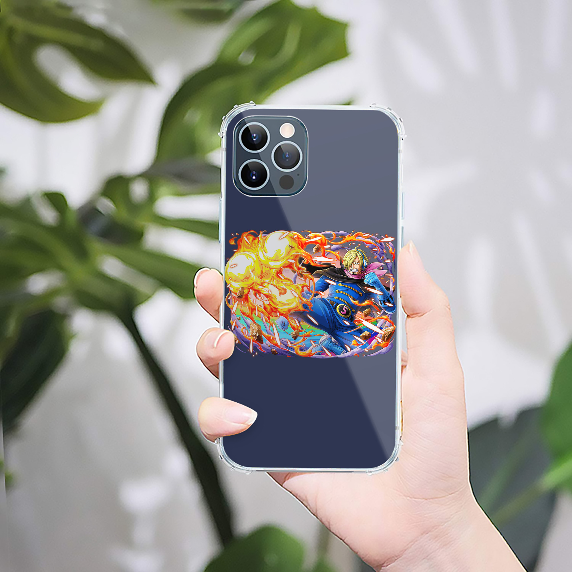 （画像用） ワンピース サンジ ONE PIECE Sanji 【iPhone 12シリーズ対応】透明スマホケース（クリアソフトケース）